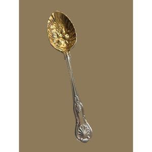 Vintage TE Osborne Co Sheffield England Fruit Berry Spoon Sterling Silver 102g